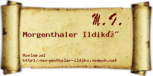 Morgenthaler Ildikó névjegykártya