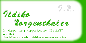 ildiko morgenthaler business card